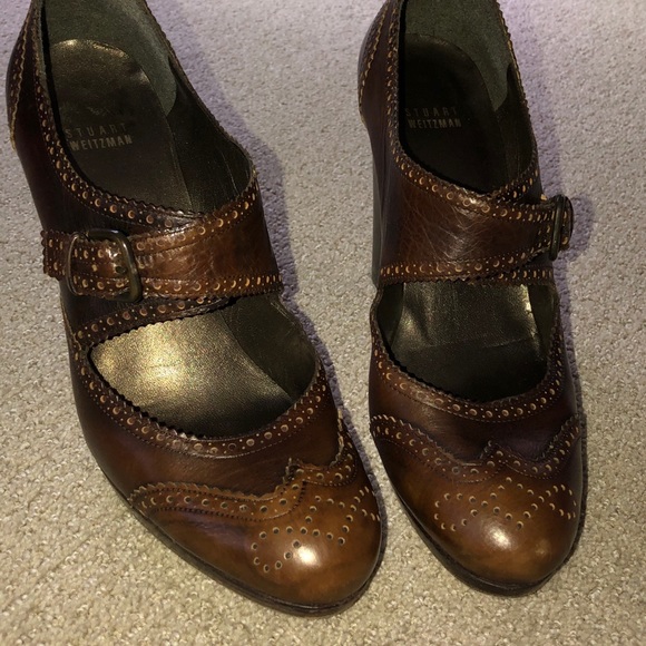 Stuart Weitzman Shoes - Stuart Weitzman Brown Mary Janes